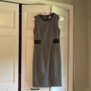 Black/White Calvin Klein dress.